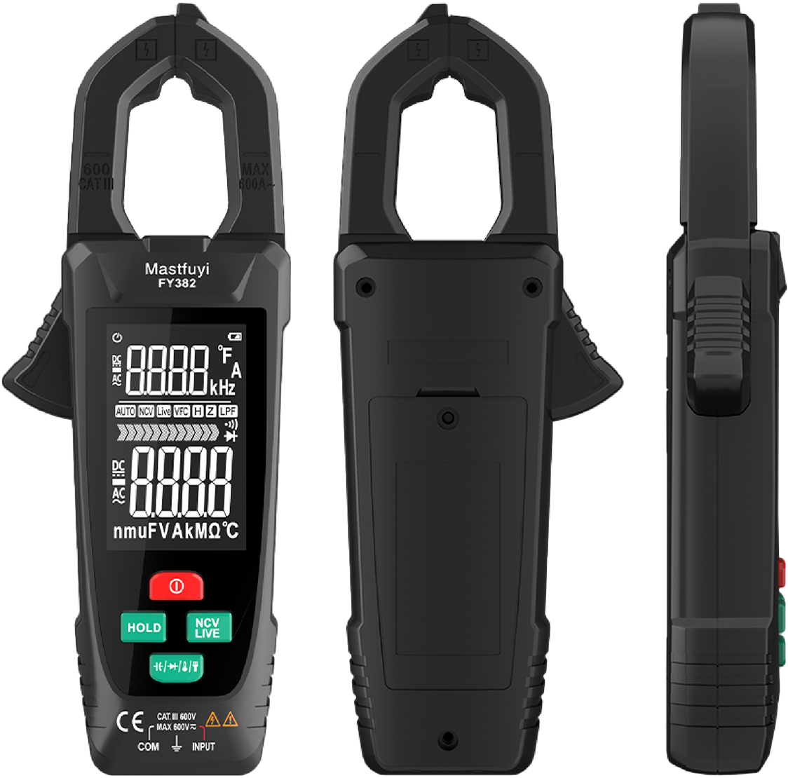 Pinza amperim&eacute;trica y mult&iacute;metro digital Mastfuyi FY382