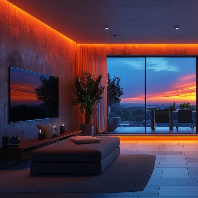 Tiras LED flexibles de colores para decoración