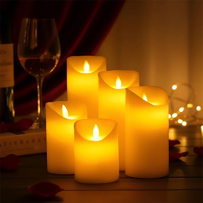 Velas LED decorativas con efecto de llama